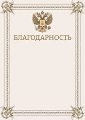 Благодарность шаблон №13