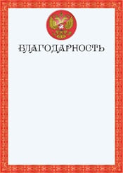Благодарность шаблон №16