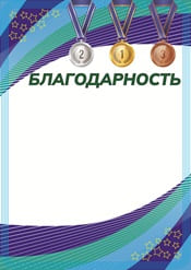 Спортивная благодарность шаблон №81