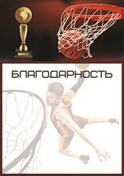 Благодарность по баскетболу шаблон №86