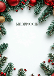 Благодарность новогодняя шаблон №206