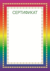 Сертификат шаблон №31