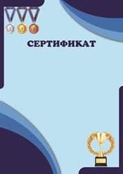 Сертификат спортивный для победителя шаблон №87
